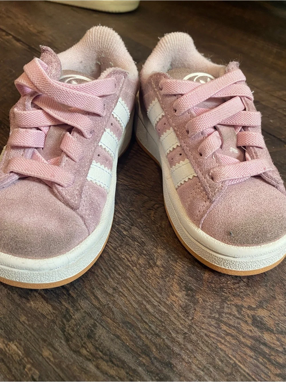 Kids Pink Suede adidas Sneakers - Campus